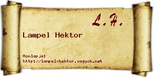 Lampel Hektor névjegykártya